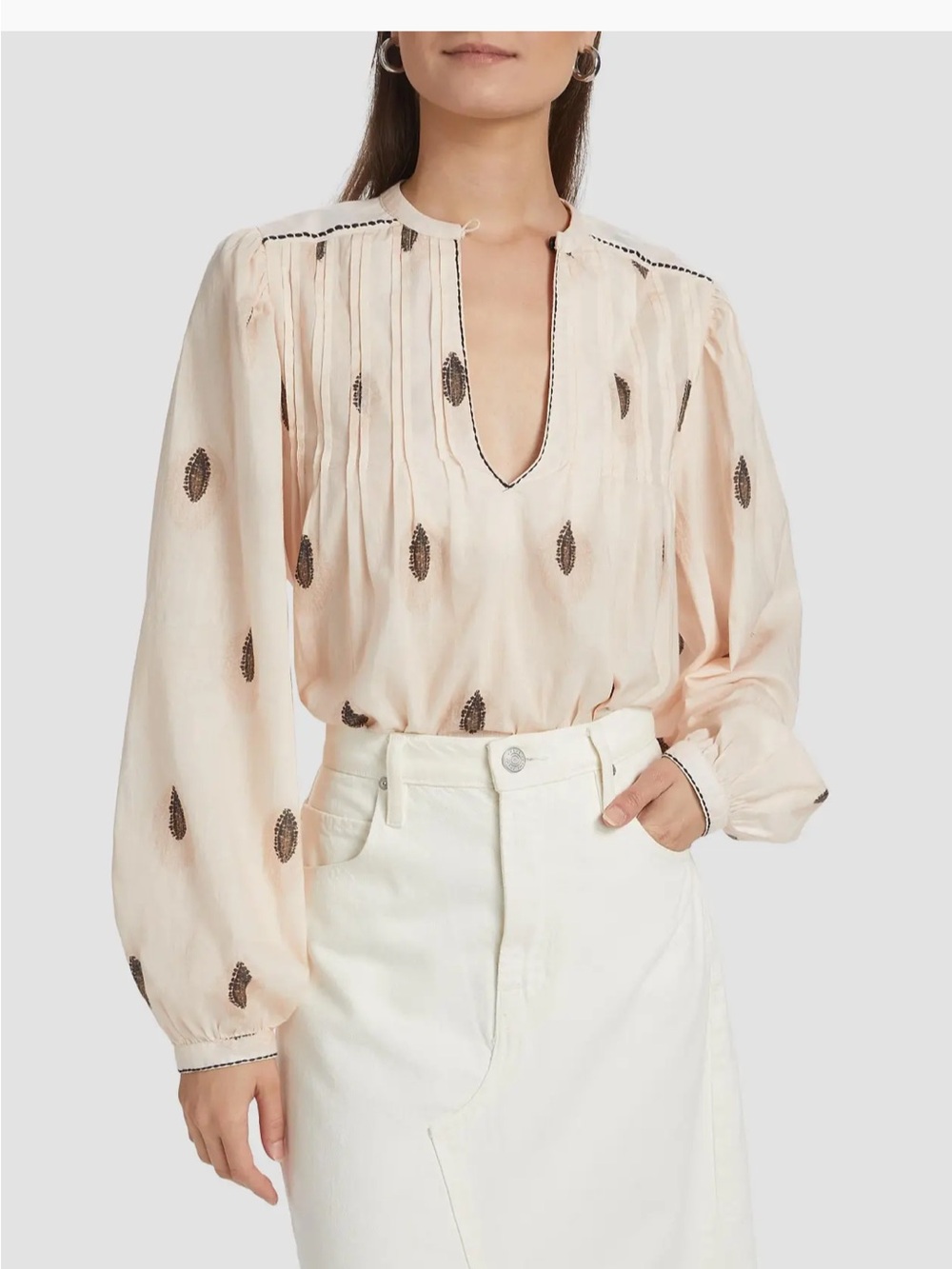 NWT Maria Cher
Florida Violet Cotton Blouse